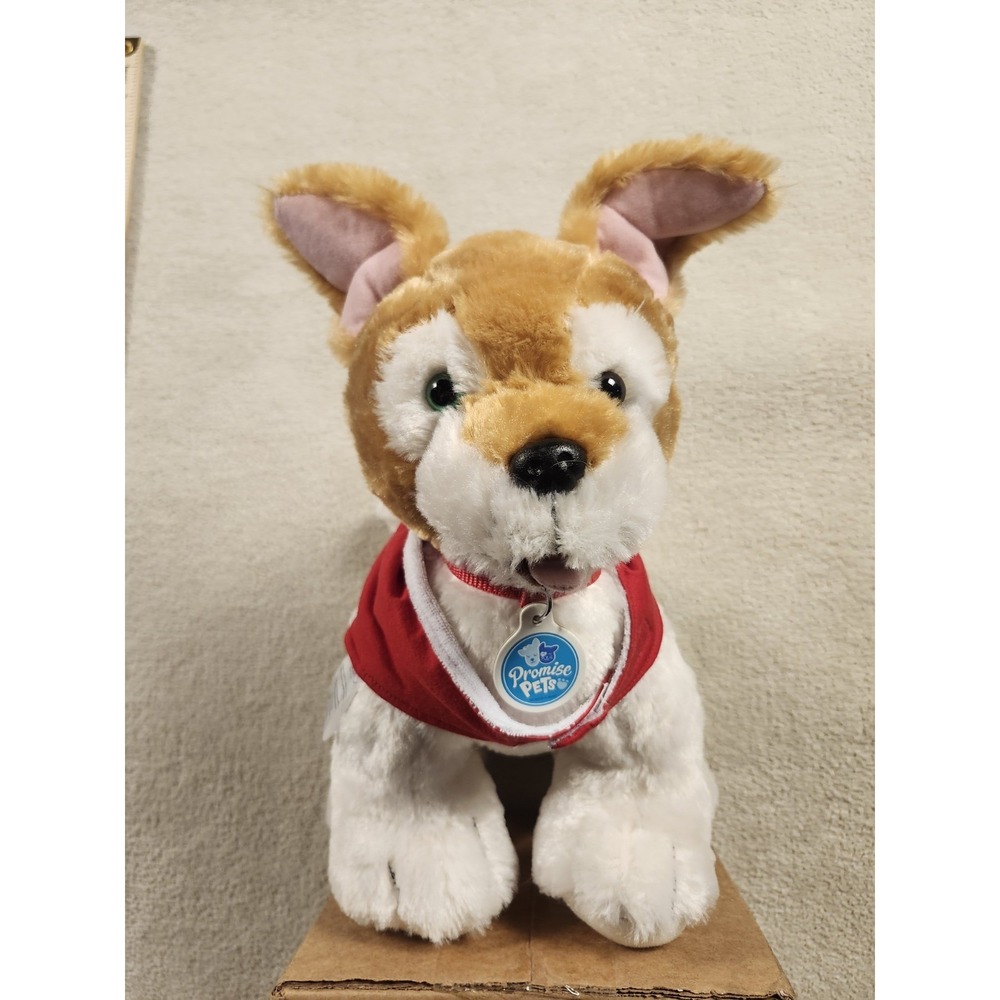 Build A Bear Promise Pets Brown and White Puppy - Bandana